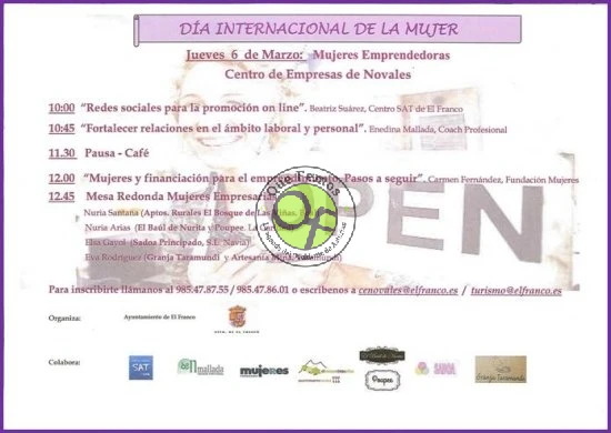 Jornada de emprendedoras y empresarias en El Franco