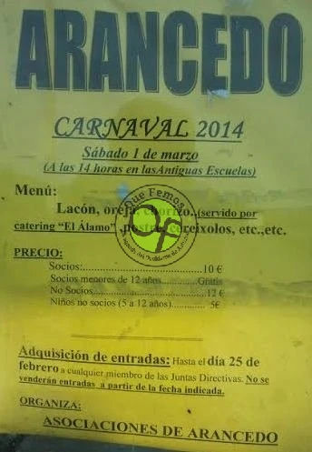 Carnaval 2014 en Arancedo