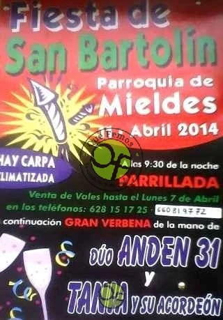 Fiesta de San Bartolín en Mieldes 2014