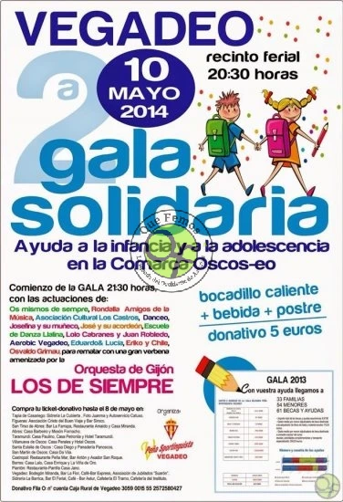 II Gala Solidaria de Vegadeo 2014