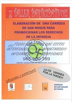 Taller infantil para elaborar una Carroza de San Roque en Tineo