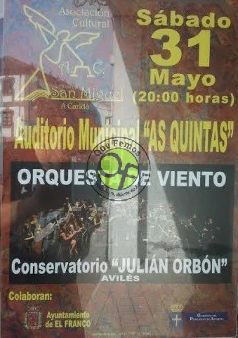 Concierto de viento del Conservatorio Julián Orbón en El Franco