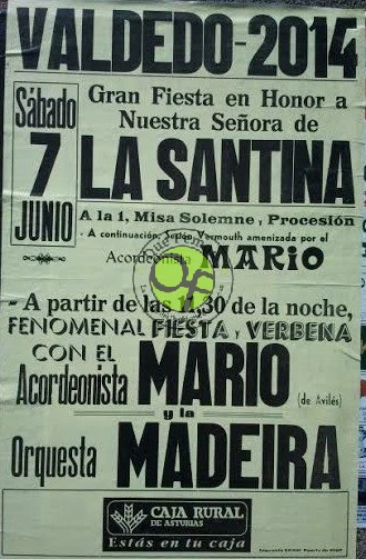 Fiestas de Nuestra Señora de la Santina 2014 en Valdedo