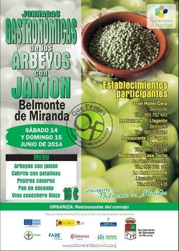 Jornadas Gastronómicas Arbeyos con Jamón 2014 en Belmonte