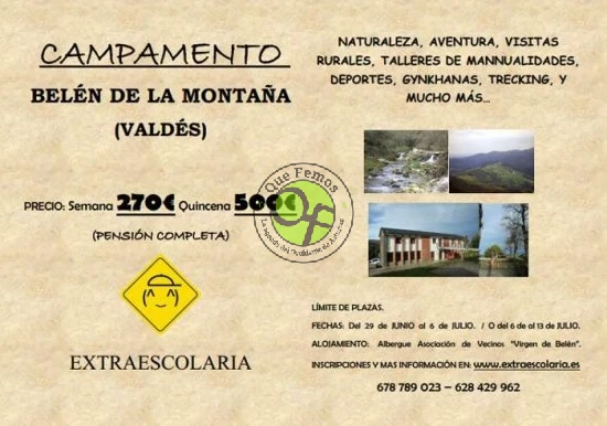 ¡Campamento de Verano en Belén de la Montaña: verano 2014!