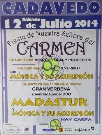 Fiesta de Nuestra Señora del Carmen 2014 en Cadavedo