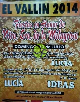 Fiestas de Nuestra Señora de la Milagrosa 2014 en El Vallín