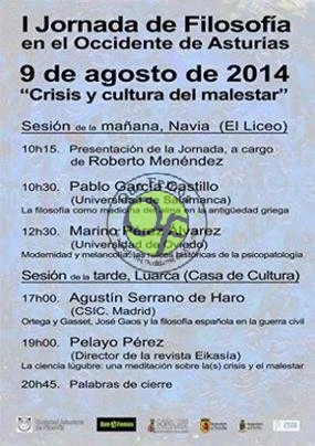 I Jornada de Filosofía en el Occidente de Asturias