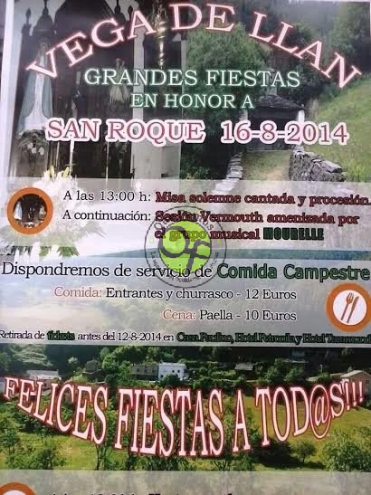 Fiestas de San Roque 2014 en Vega de Llan