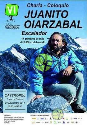 Juanito Oiarzabal cierra el VI Foro de Comunicación y Escuela en Castropol