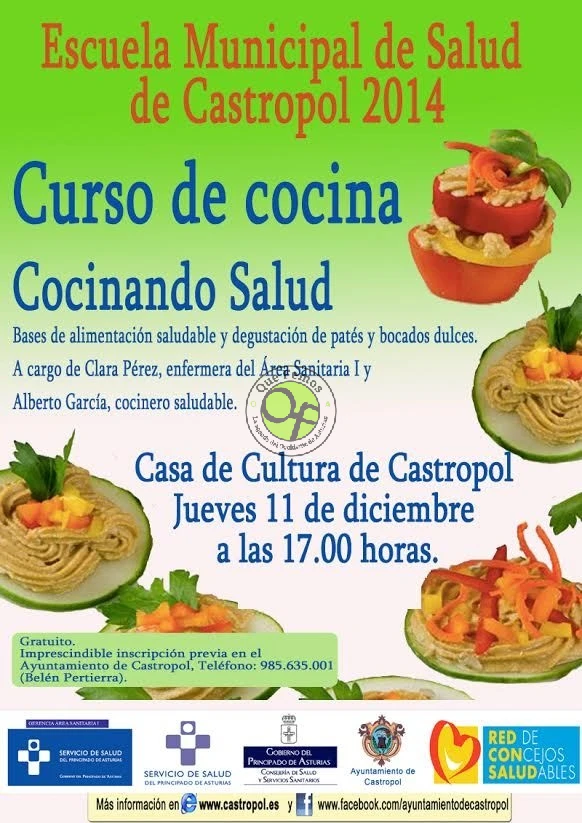Escuela de Salud de Castropol: curso de cocina saludable
